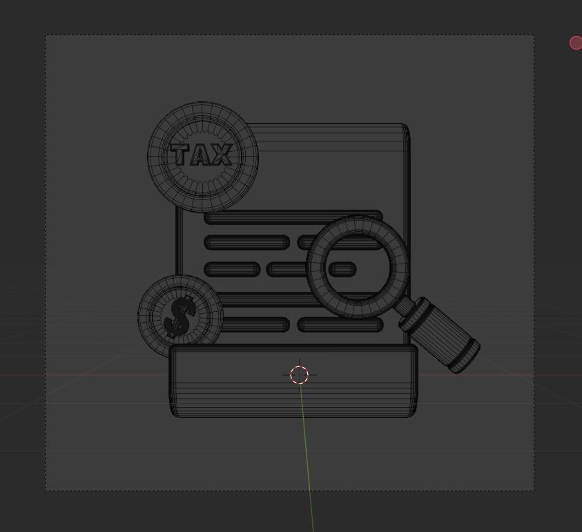 TAX 3d Illustration  Icon Pack 3D model_60