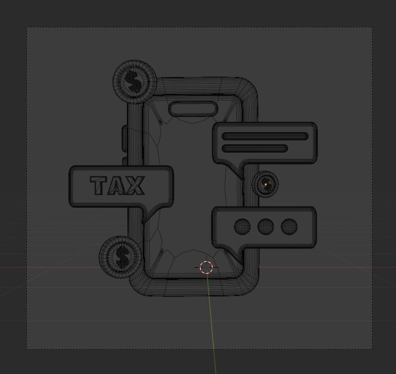 TAX 3d Illustration  Icon Pack 3D model_82