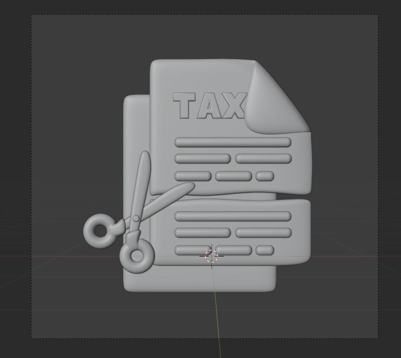 TAX 3d Illustration  Icon Pack 3D model_25