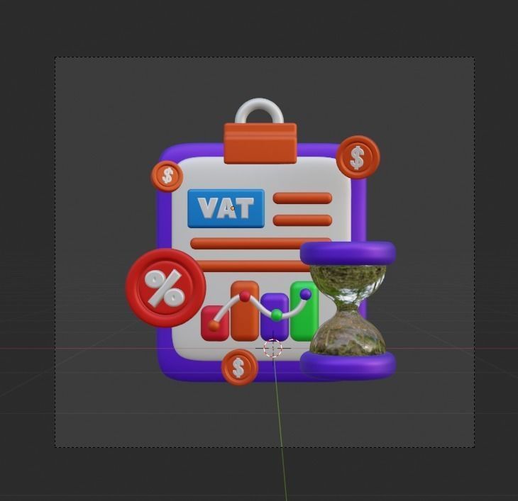 TAX 3d Illustration  Icon Pack 3D model_75