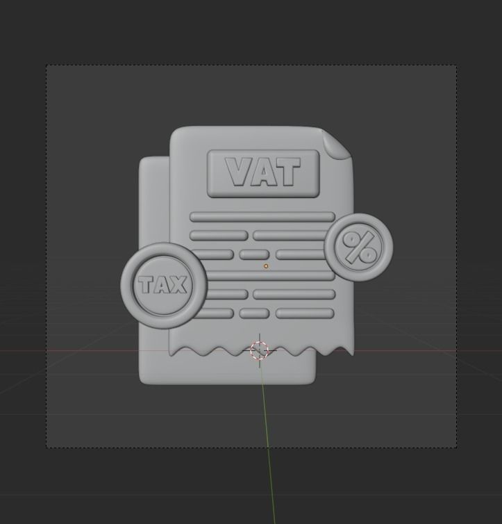 TAX 3d Illustration  Icon Pack 3D model_70