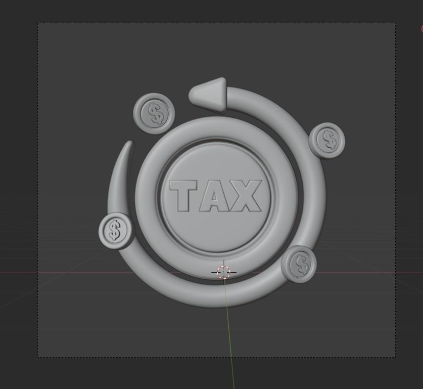TAX 3d Illustration  Icon Pack 3D model_57
