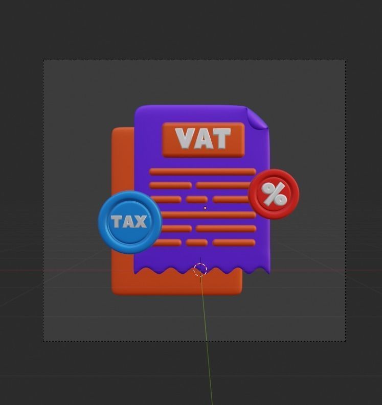 TAX 3d Illustration  Icon Pack 3D model_72