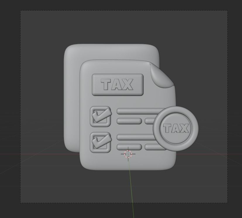 TAX 3d Illustration  Icon Pack 3D model_32