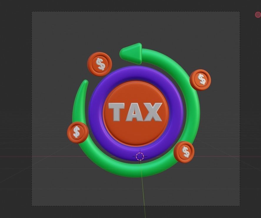 TAX 3d Illustration  Icon Pack 3D model_58