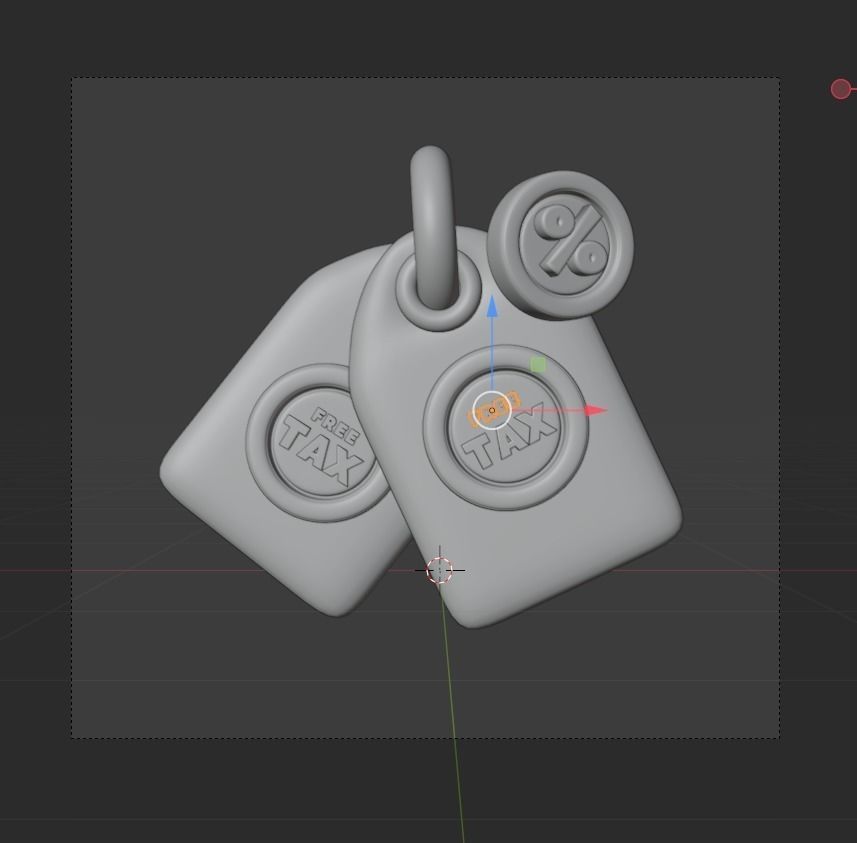 TAX 3d Illustration  Icon Pack 3D model_34