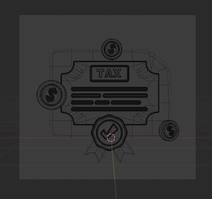 TAX 3d Illustration  Icon Pack 3D model_63