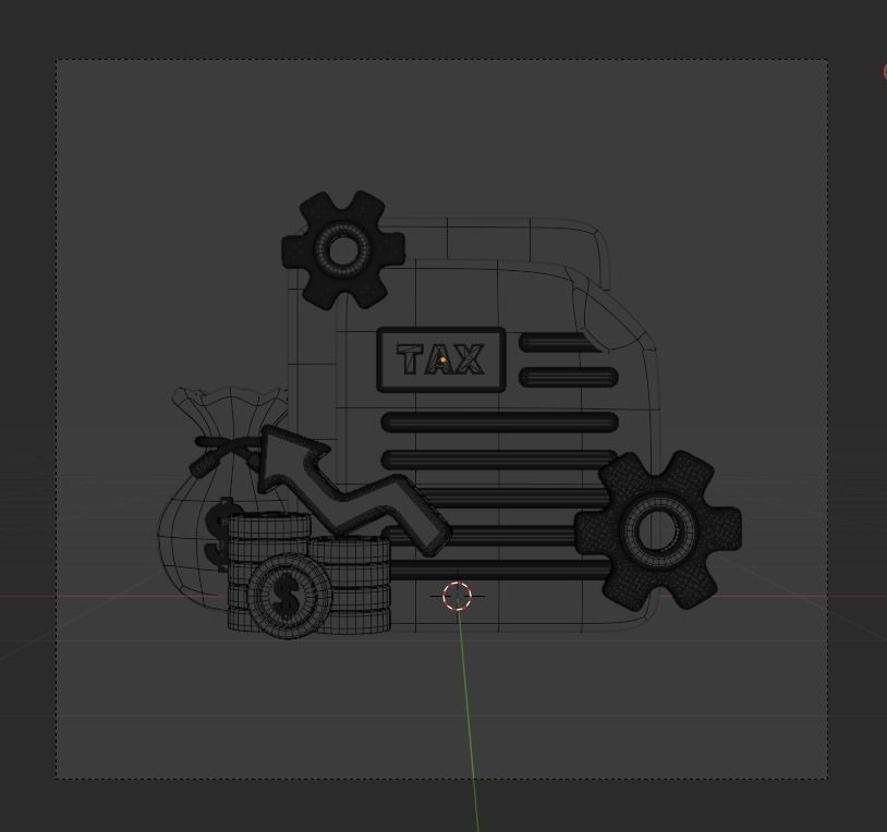 TAX 3d Illustration  Icon Pack 3D model_90