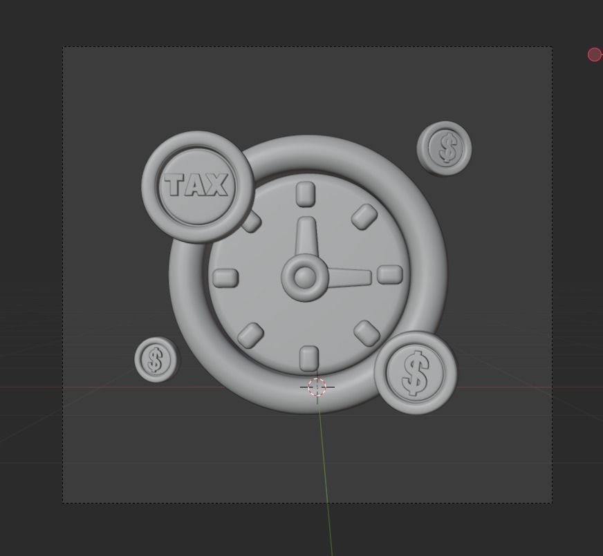 TAX 3d Illustration  Icon Pack 3D model_54