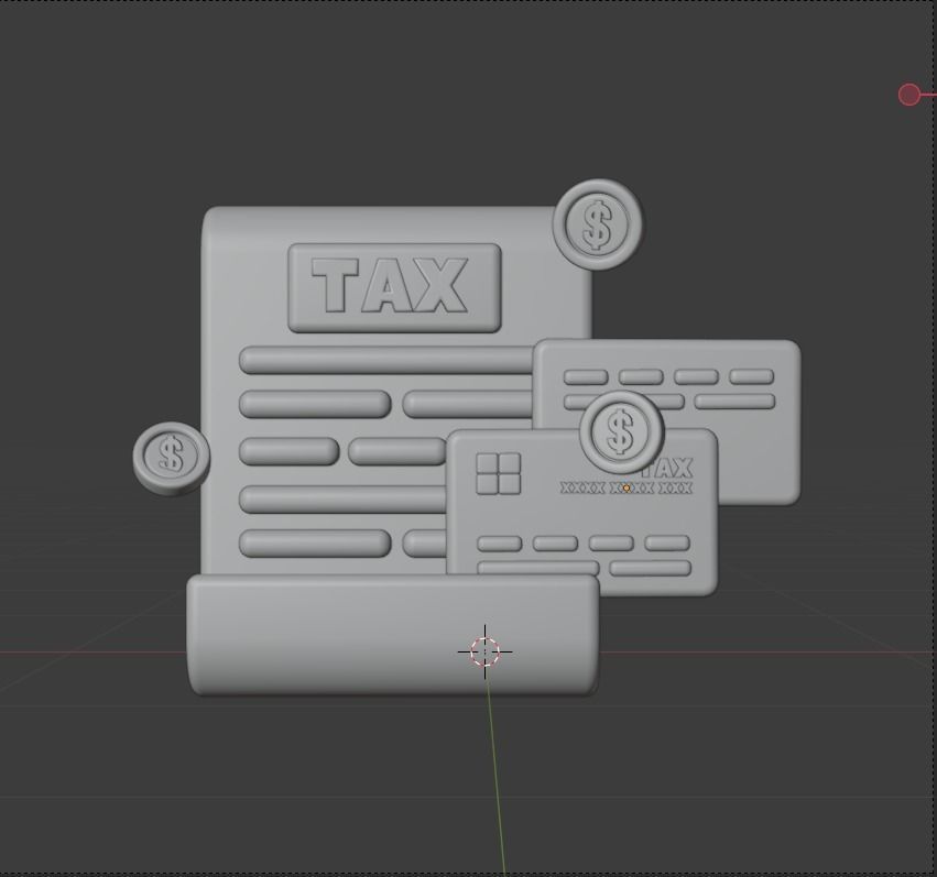 TAX 3d Illustration  Icon Pack 3D model_45