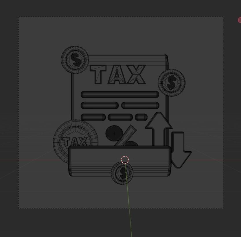TAX 3d Illustration  Icon Pack 3D model_52