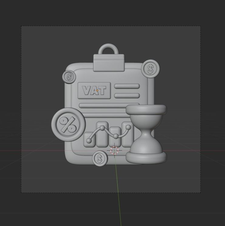 TAX 3d Illustration  Icon Pack 3D model_73