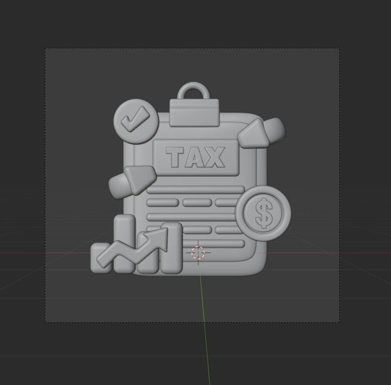TAX 3d Illustration  Icon Pack 3D model_36