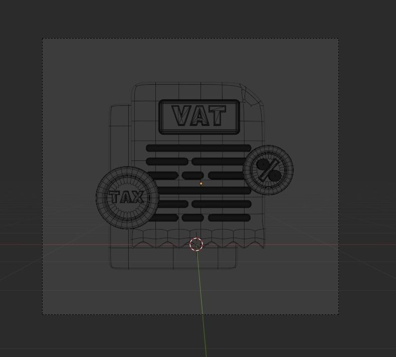 TAX 3d Illustration  Icon Pack 3D model_71