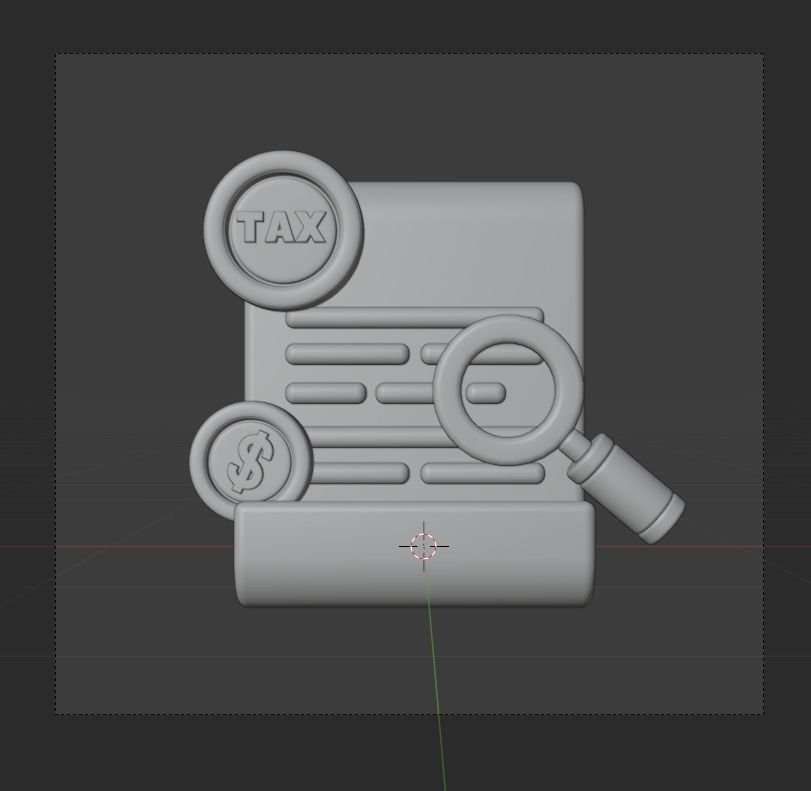 TAX 3d Illustration  Icon Pack 3D model_59