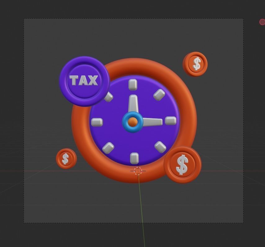 TAX 3d Illustration  Icon Pack 3D model_56