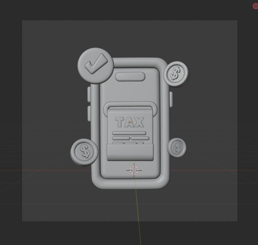 TAX 3d Illustration  Icon Pack 3D model_9