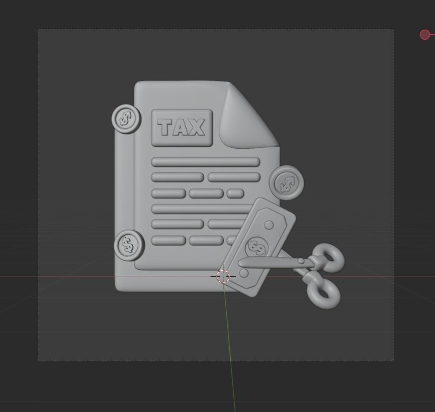 TAX 3d Illustration  Icon Pack 3D model_27