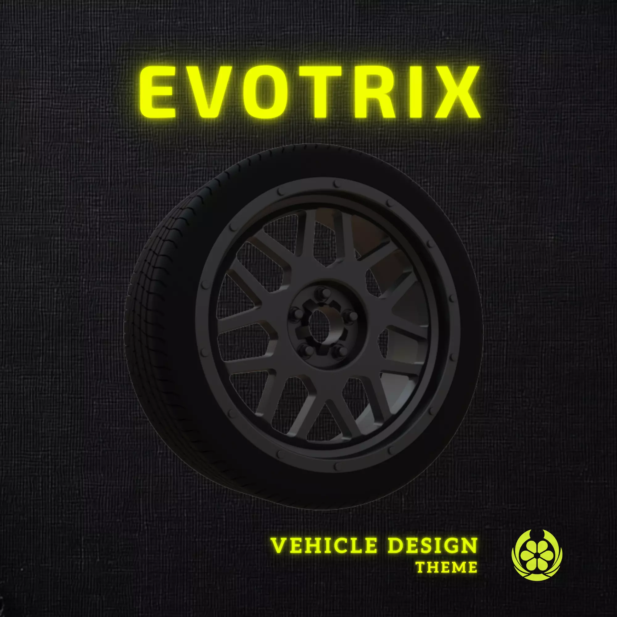 03 Enkei Matrix Car Rim and Tire - 3D Print 3D print model