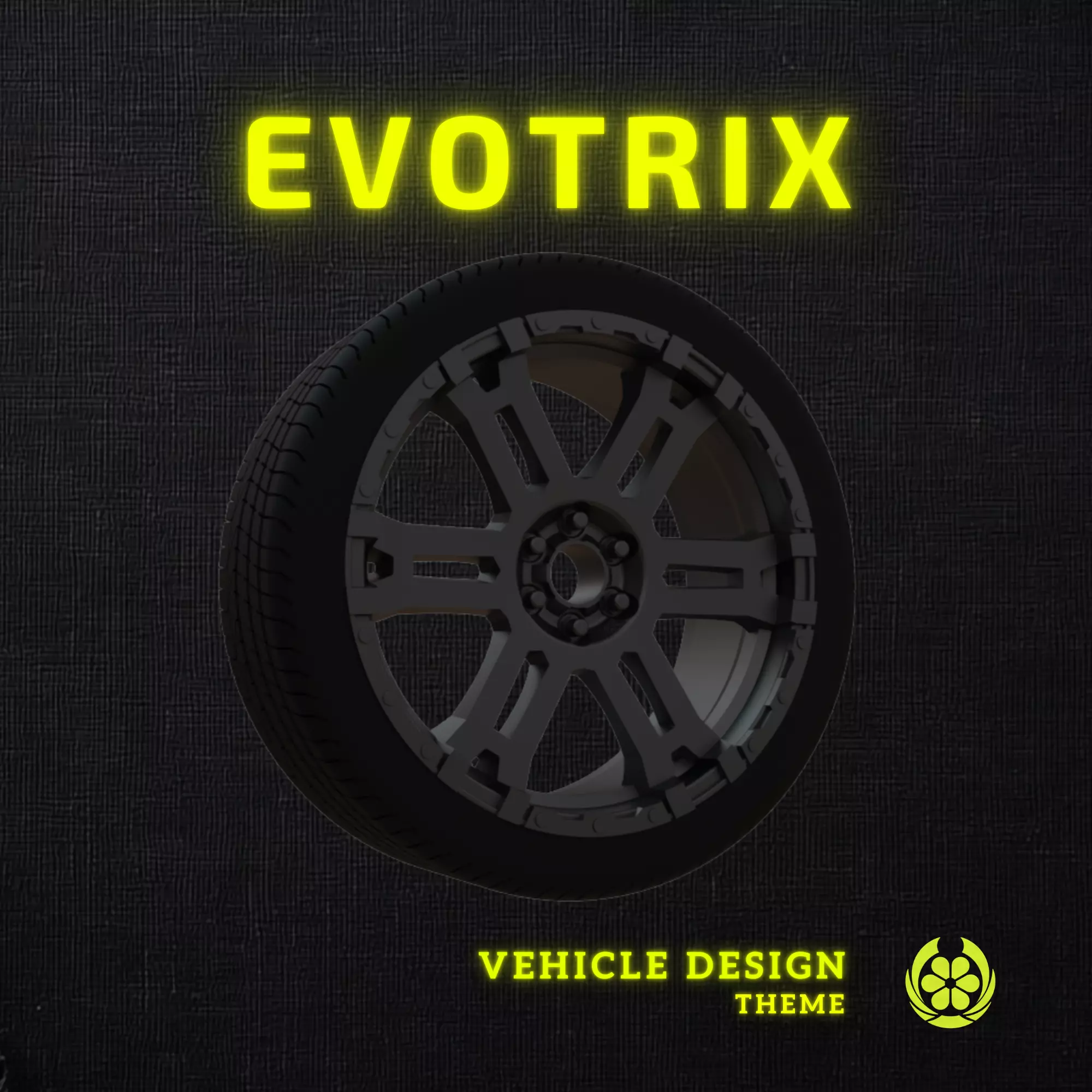 05 Enkei Commander Car Rim and Tire - Tire 3D print model