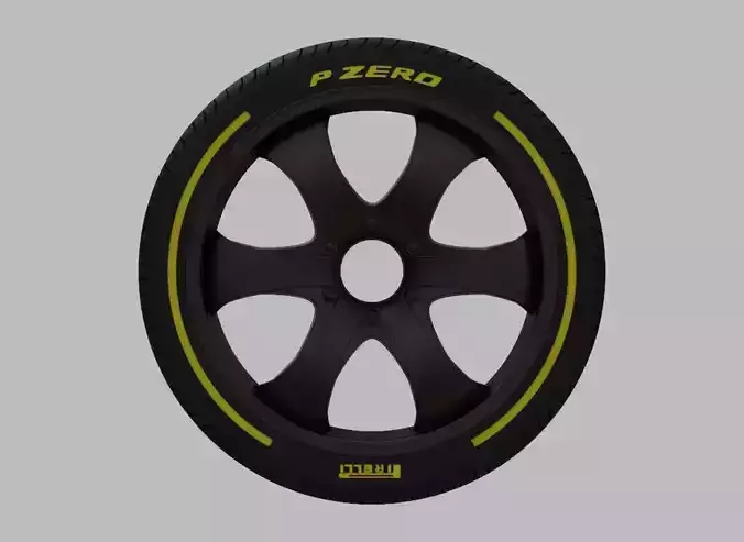 Miniature Enkei M6 Rim and Tire - 3D Print - No Textures