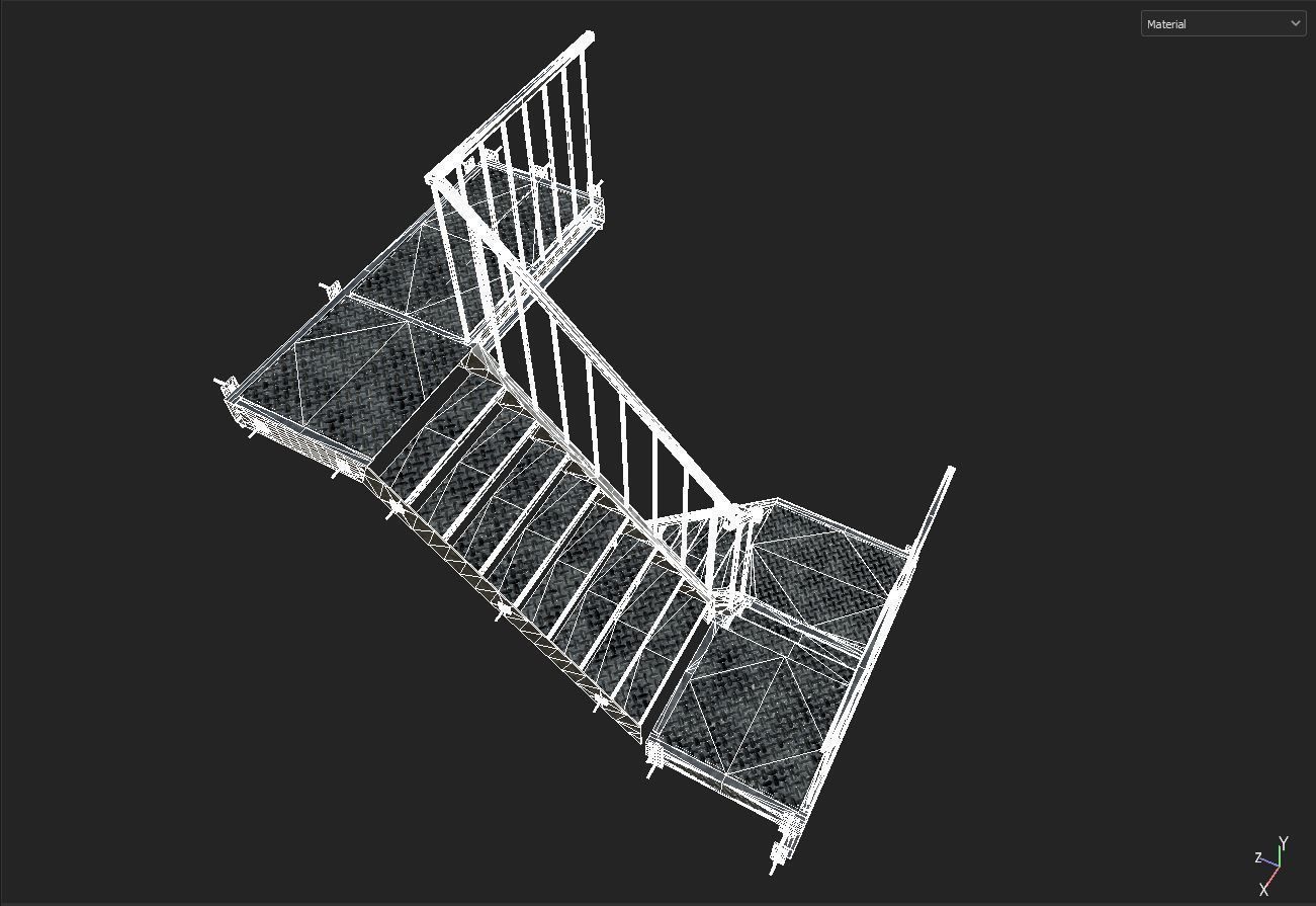 Factory Ladder 3D model_7
