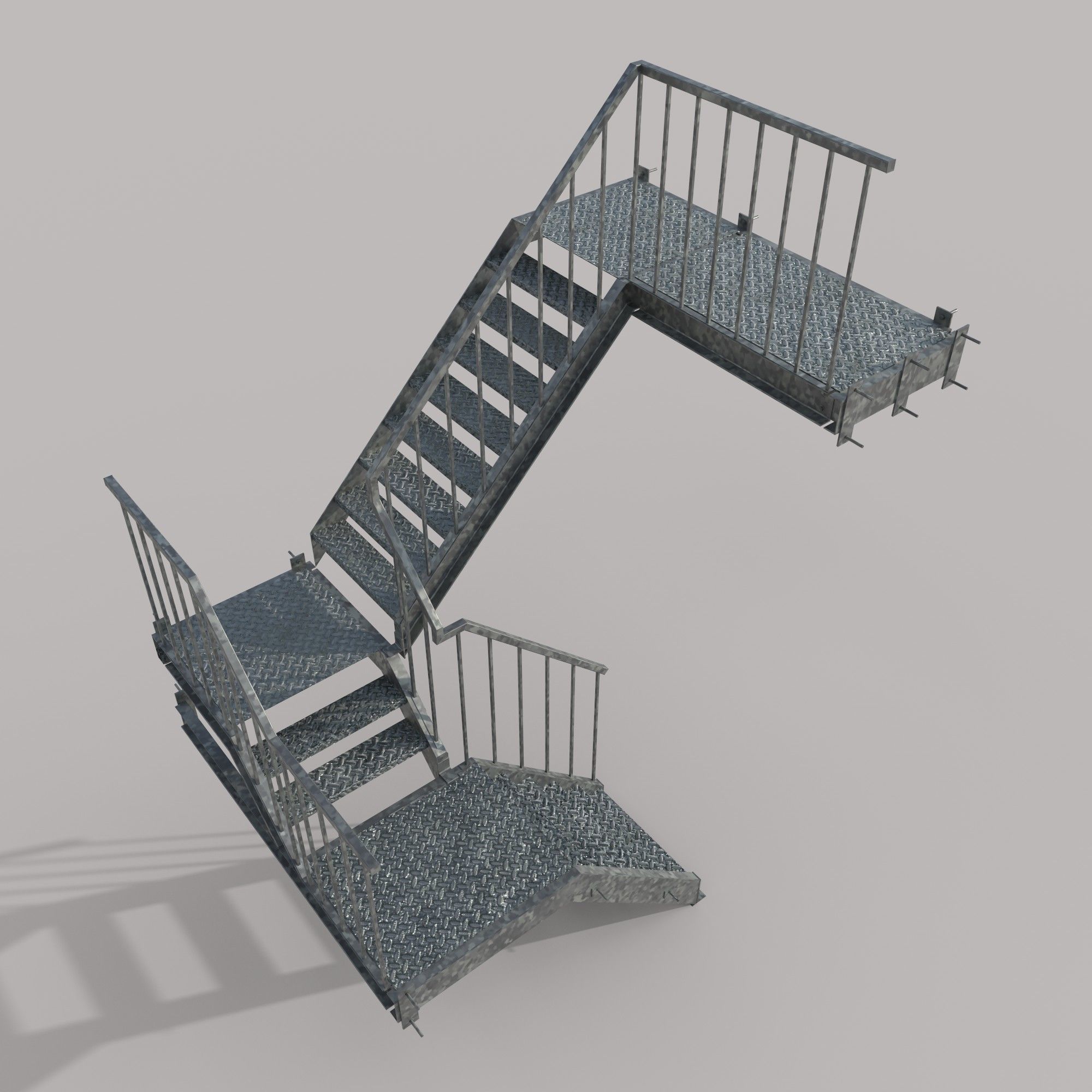 Factory Ladder 3D model_1