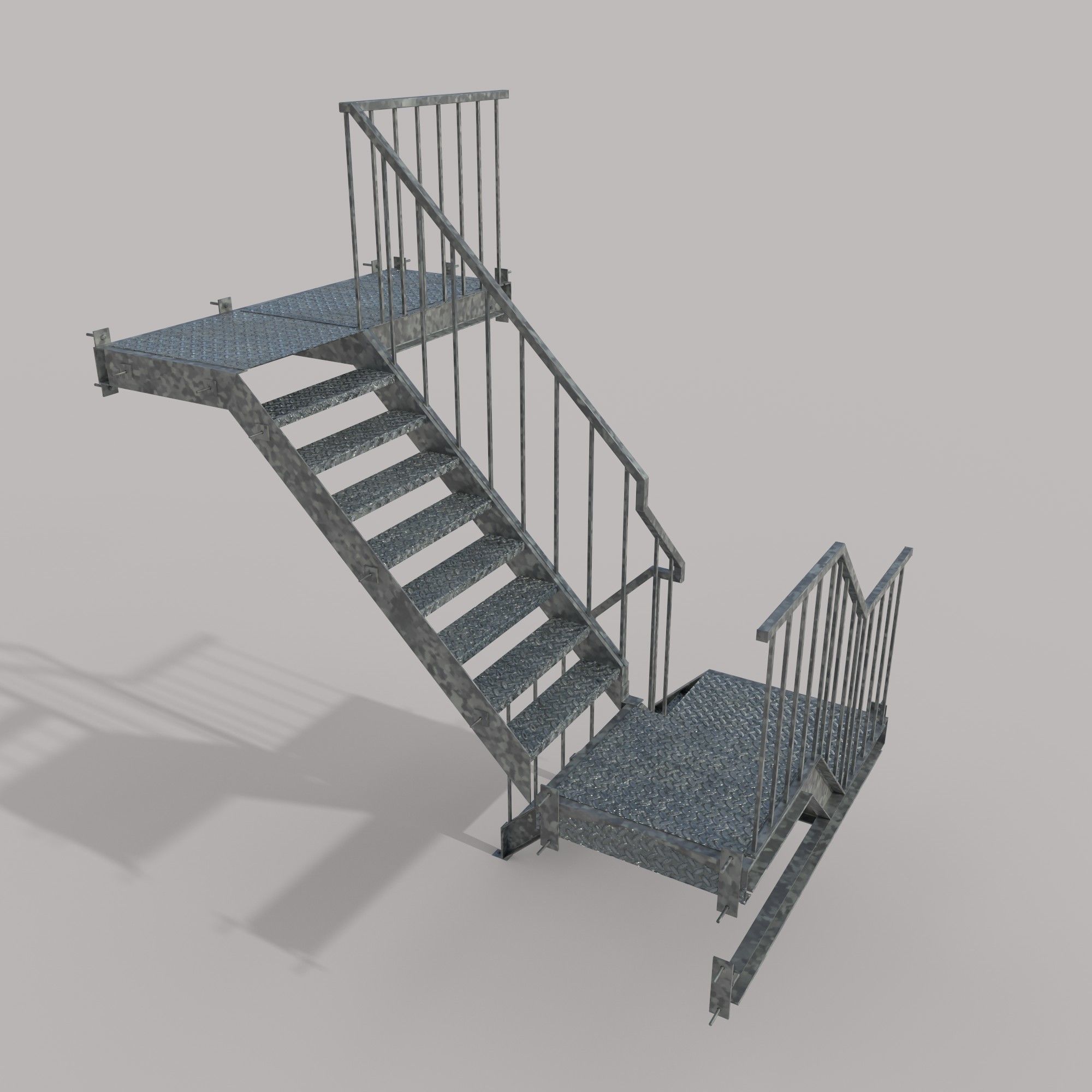 Factory Ladder 3D model_2