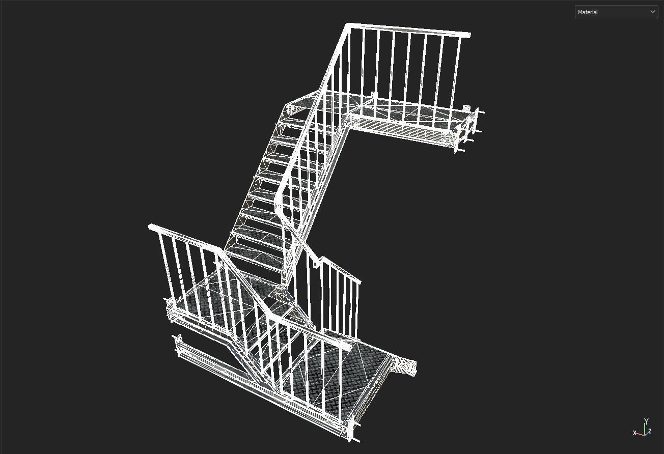 Factory Ladder 3D model_6
