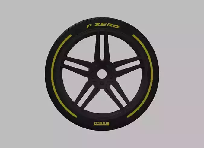 Miniature Vossen HF-1 Rim and Tire