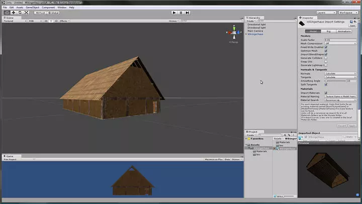 Wikingerhaus unitypackage Low-poly 3D model_0