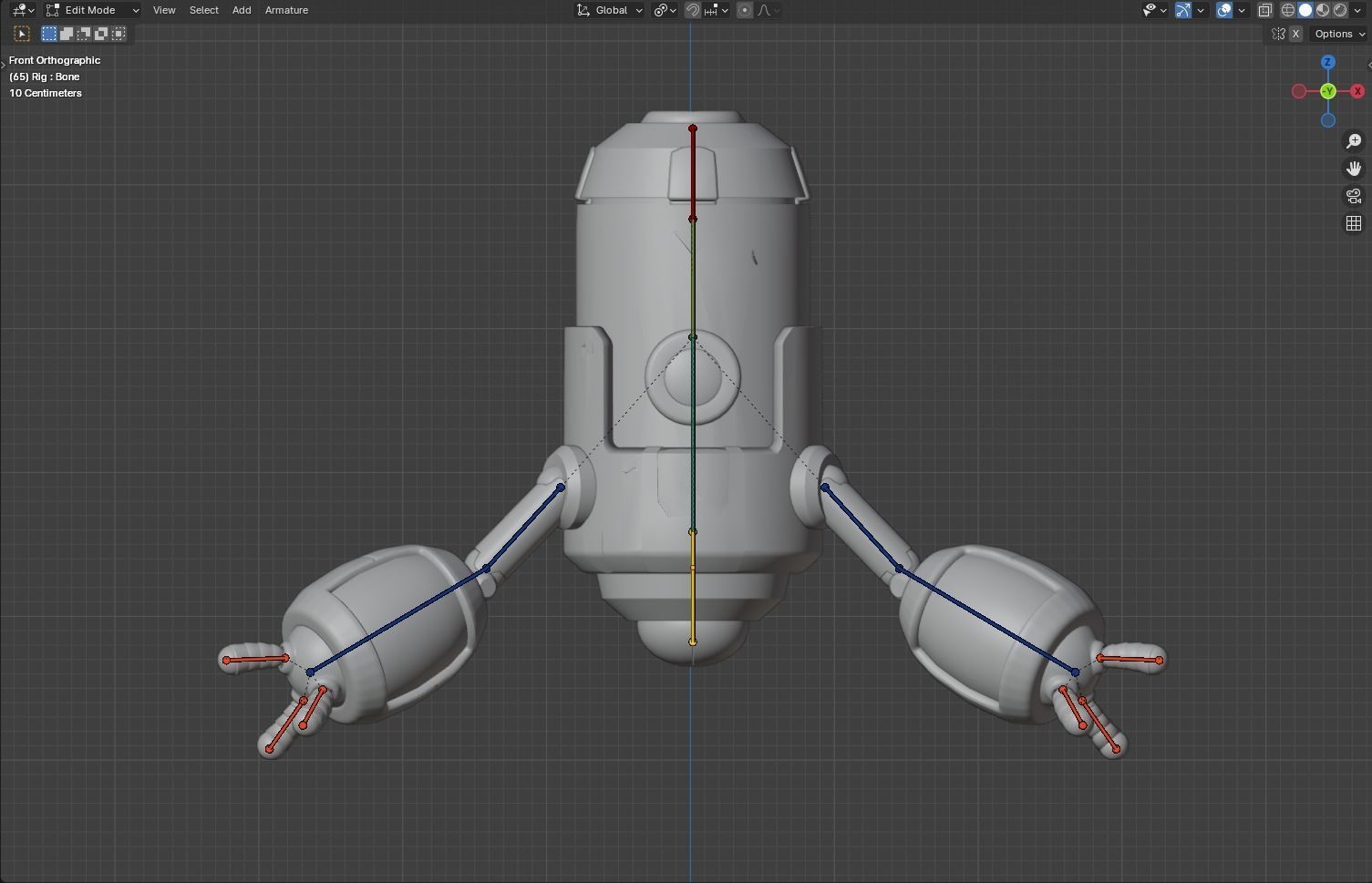 Fully rigged bot Low-poly 3D model_2
