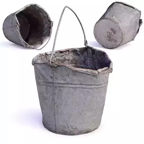  Old metal bucket