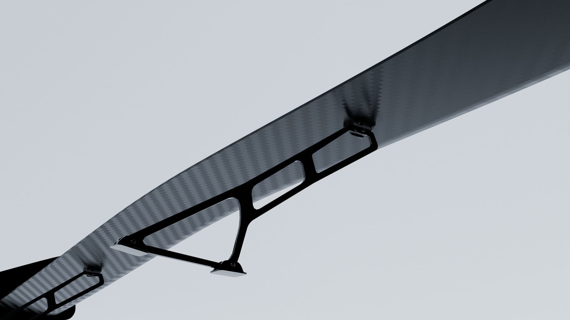 Simple Spoiler Car  Free 3D model_1