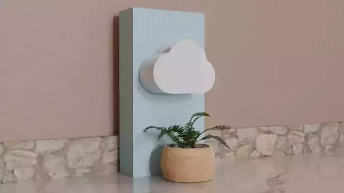 Cloud watering can 3D print model