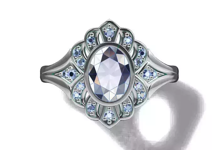 Ring solitare 3D print model