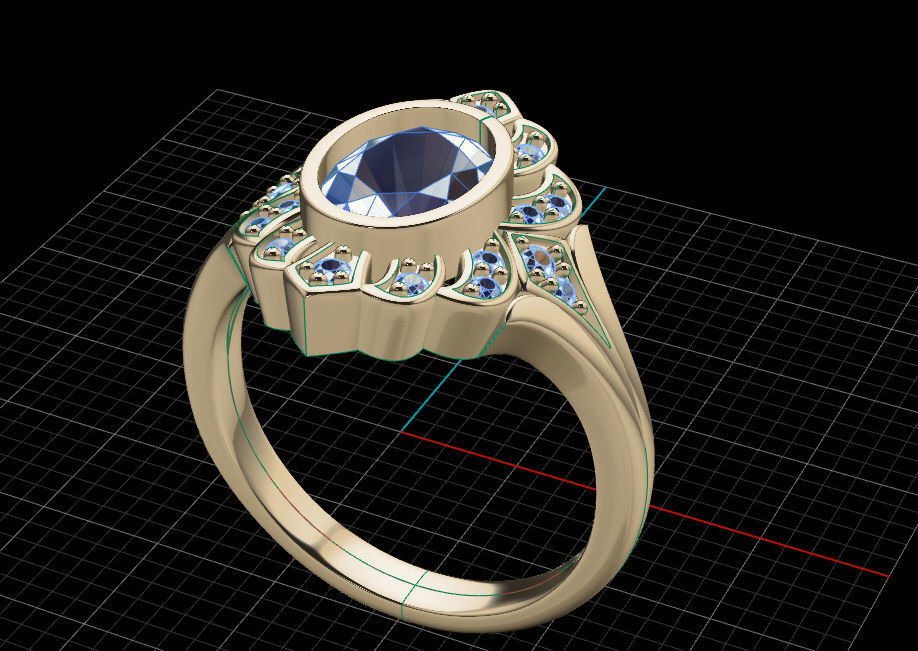 Ring solitare 3D print model_12