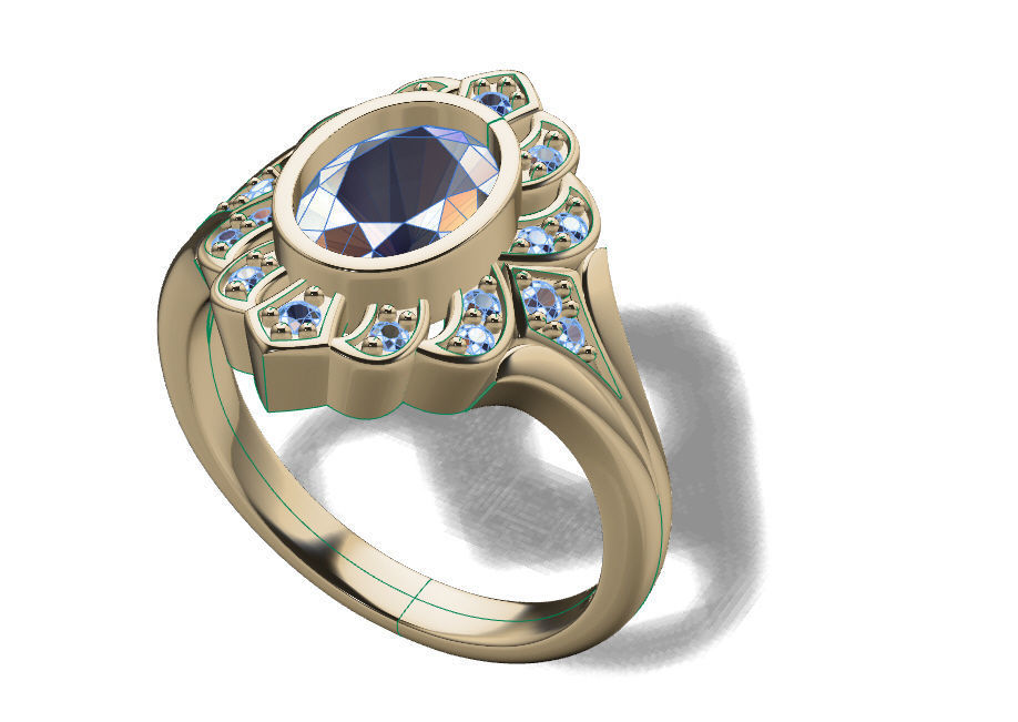 Ring solitare 3D print model_2