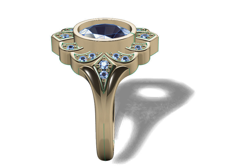 Ring solitare 3D print model_3