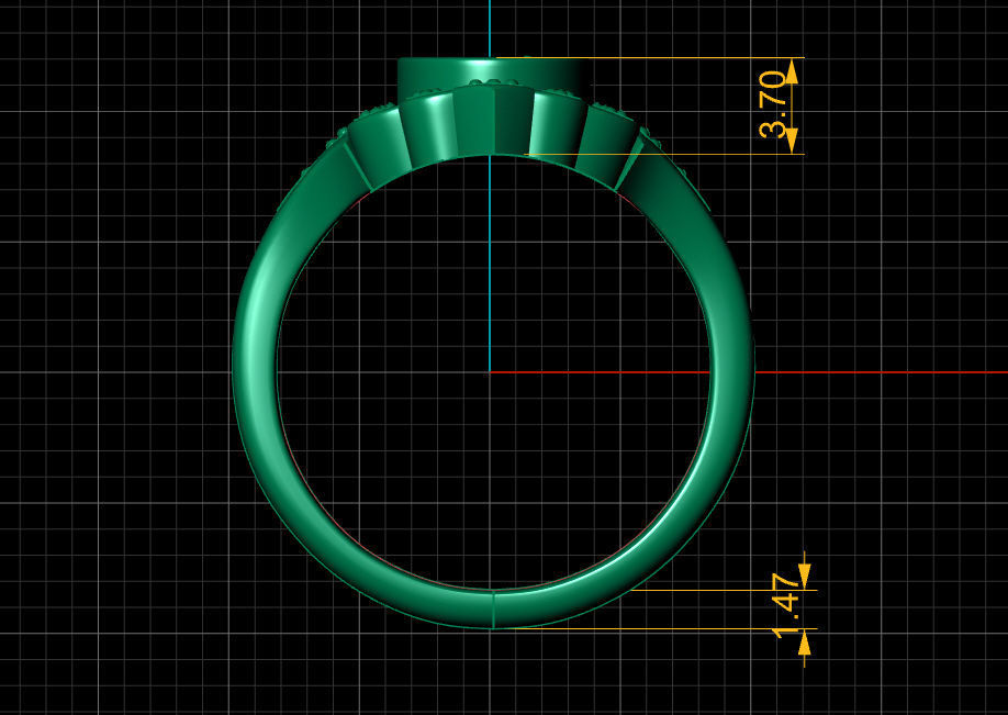 Ring solitare 3D print model_11