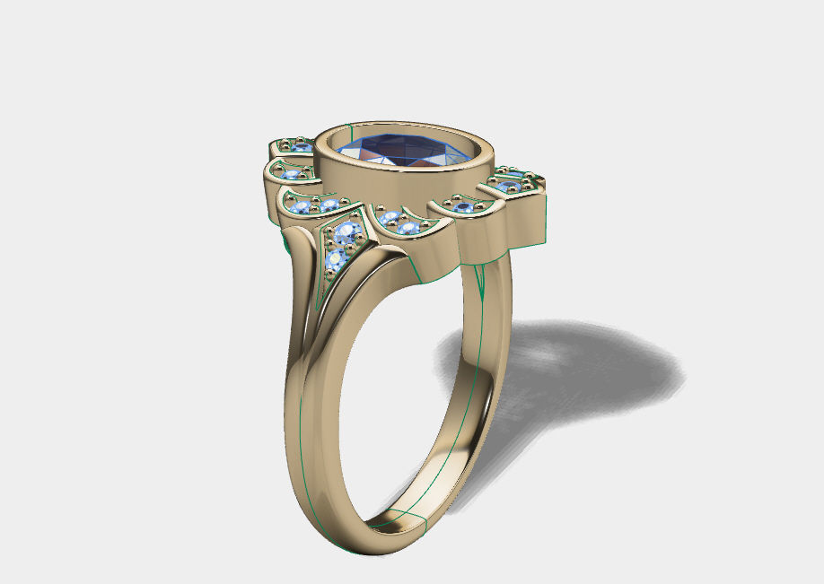 Ring solitare 3D print model_4