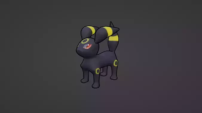ANIMATED AND TEXTURED POKEMON UMBREON 3D model