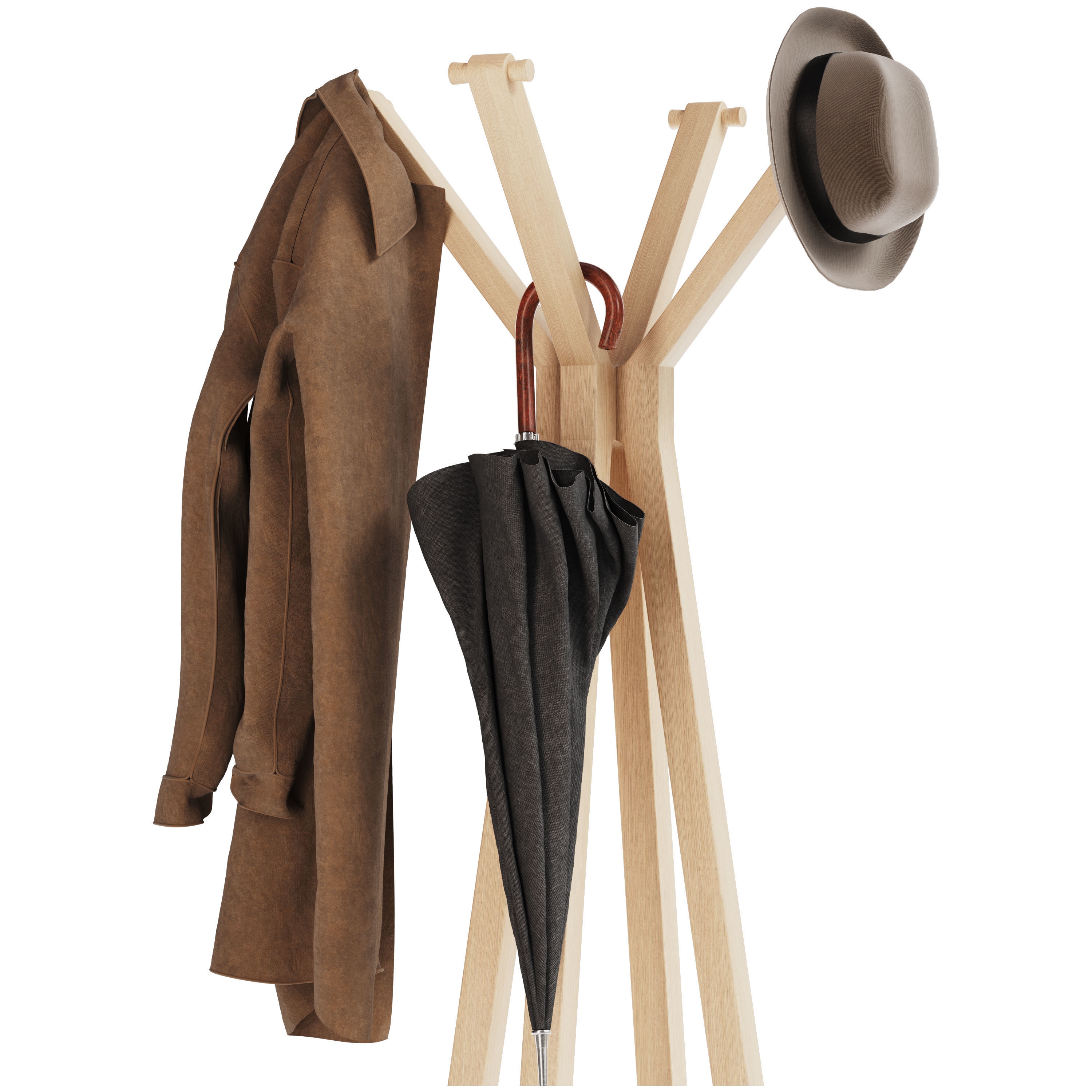 Floor hanger Como for clothes 3D model_1