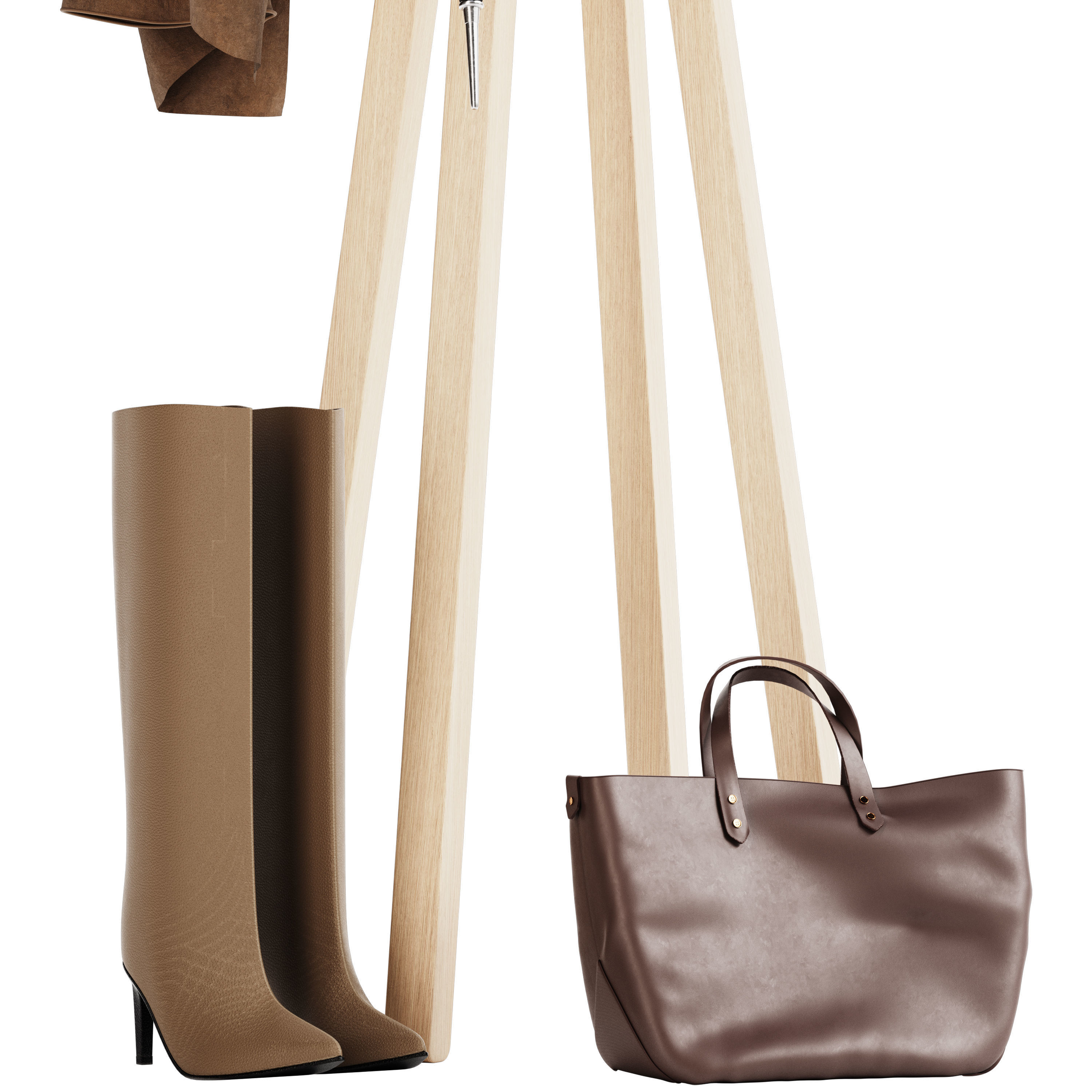 Floor hanger Como for clothes 3D model_2