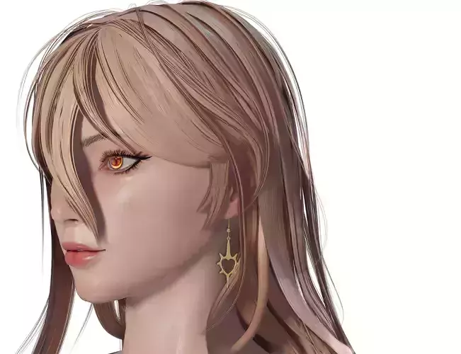 Heart with spikes Earrings