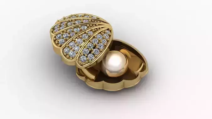 its a Locket Like A sea shall With gems And pearl