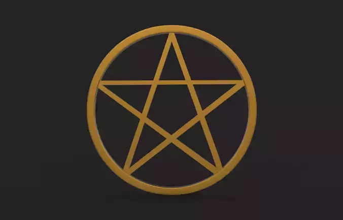 pentagram symbol 3D model