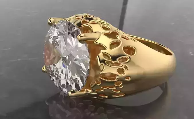 stars ring gem cut oval 16x10mm