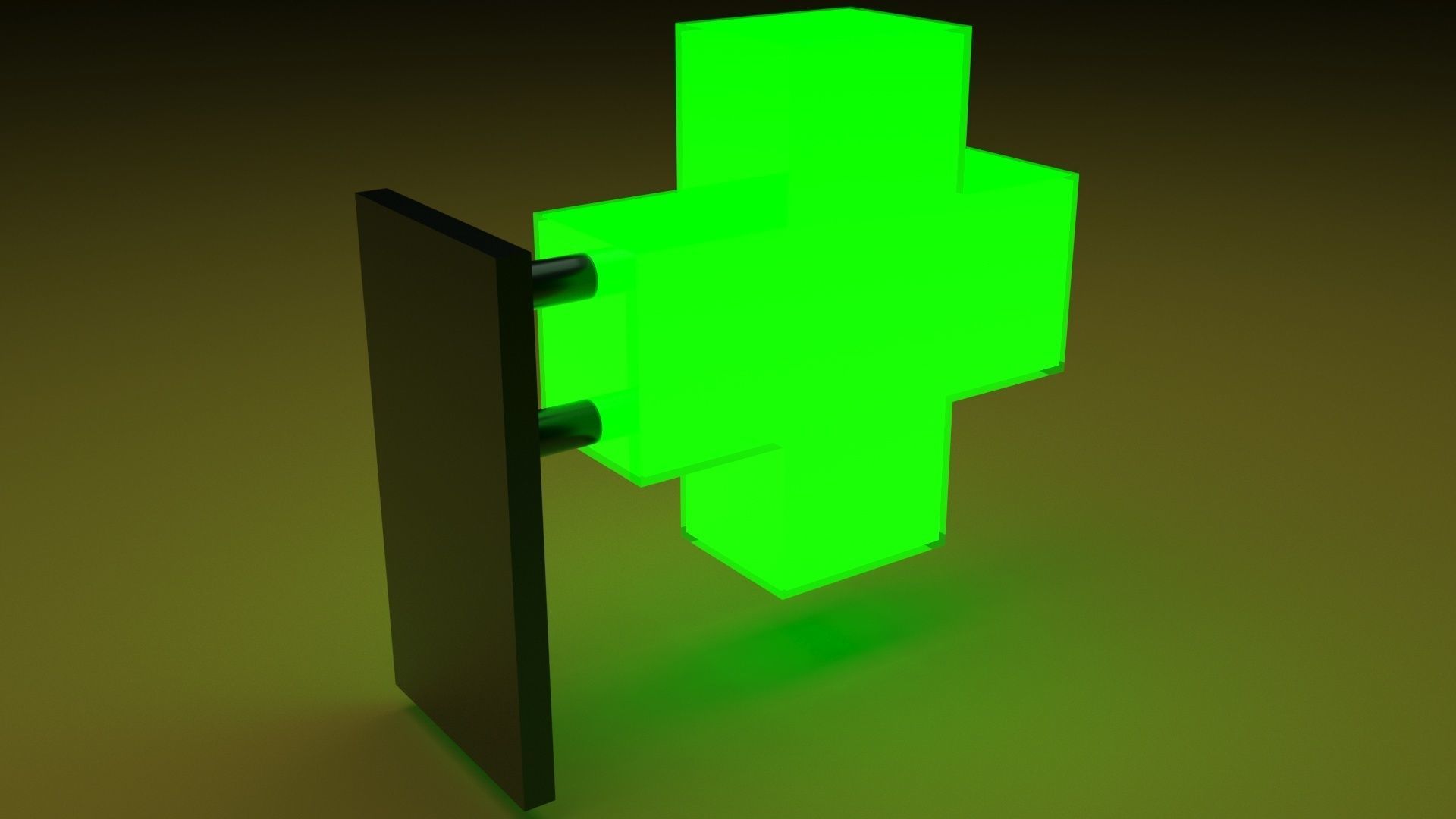 Illuminated Pharmacy Sign Board 3D model_5