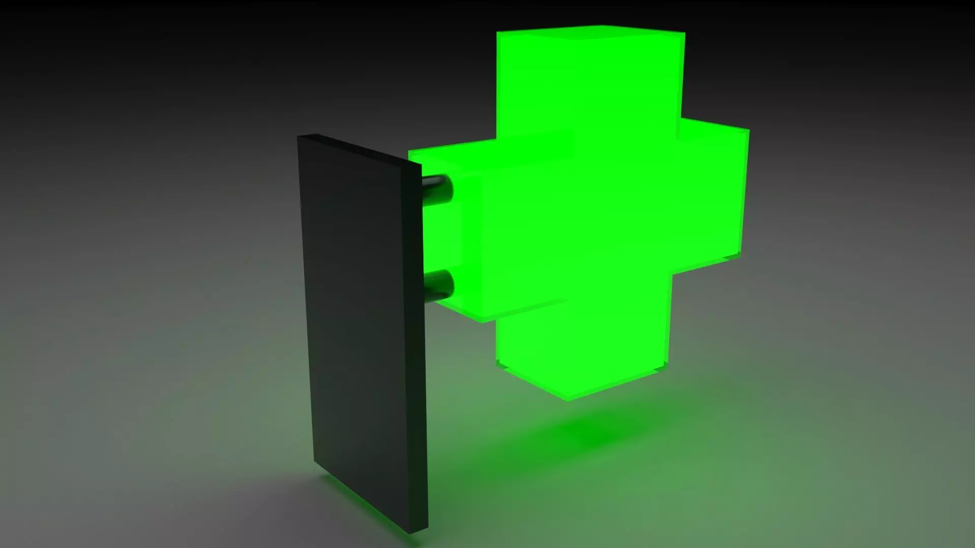 Illuminated Pharmacy Sign Board 3D model_0